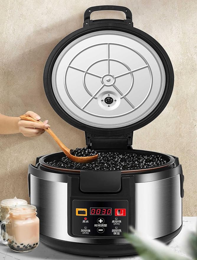 Commercial Pearl Cooker Fully Automatic Non-Stick Tapioca Maker for Boba Tea and Bubble Tea