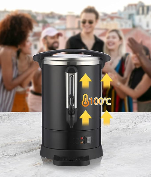 120 Cups Coffee Urn&ampHot Beverage Dispenser 18 L/4.8 Gal Double Wall Commerical Coffee Maker Large Capacity Hot Coffee Dispenser for Buffet Catering Wedding Gathering Stainless Steel Hot Water U