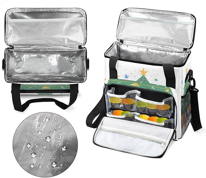Christmas Gift Coffee Maker Carrying Bag Graffiti Tree Travel Storage Bag Compatible with K-Mini or K-Mini Plus Single Serve Coffee Brewer Carrying Case with Multiple Pockets &amp Shoulder Strap