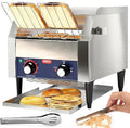 JOHAKYU Commercial Conveyor Toaster - 300 Slices/Hour Heavy Duty Stainless Steel for Buns Bagels Bread Restaurant Use/Includes Cleaning Accessories