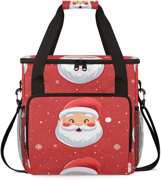 Cute Santa Claus Coffee Maker Carrying Bag Mystical Santa Claus Travel Storage Bag Compatible with K-Mini or K-Mini Plus Single Serve Coffee Brewer Carrying Case with Pockets &amp Shoulder Strap