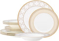 Noritake Trefolio Gold 12-Piece Dinnerware Set Service for 4