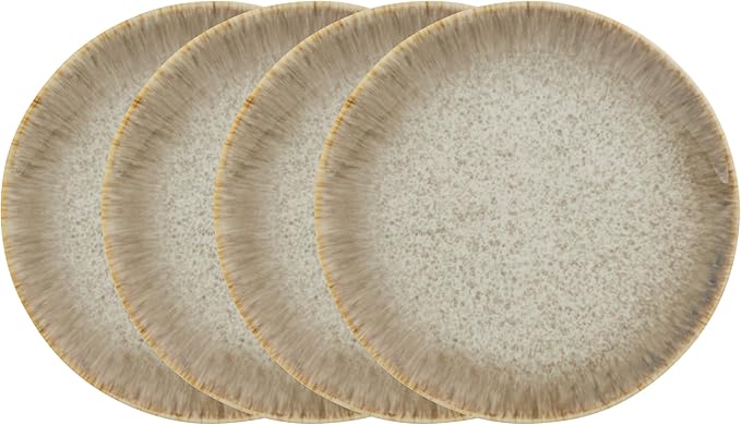 Yellowstone 4-Piece Rainwater Salad Plate Set – Durable Stoneware Plates with Reactive Glaze Finish 8.25-Inch Diameter Microwave Dishwasher &amp Oven Safe – Rustic Modern Everyday Dinnerware