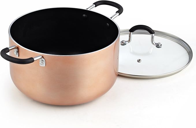 Cook N Home Copper/Brown 8-Piece Nonstick Heavy Gauge Cookware Set2581