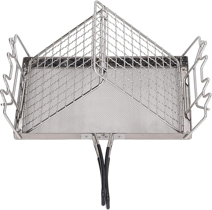Camping Stove Toaster Stainless Steel Portable Foldable Stable Structure Gas Toaster for Outdoor Stovetop Camping