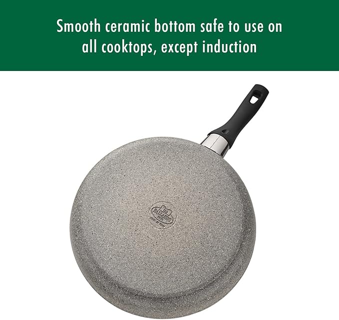 BALLARINI Parma by HENCKELS 10-pc Nonstick Pot and Pan Set Made in Italy Set includes fry pans saucepans sauté pan and Dutch oven with lidGray