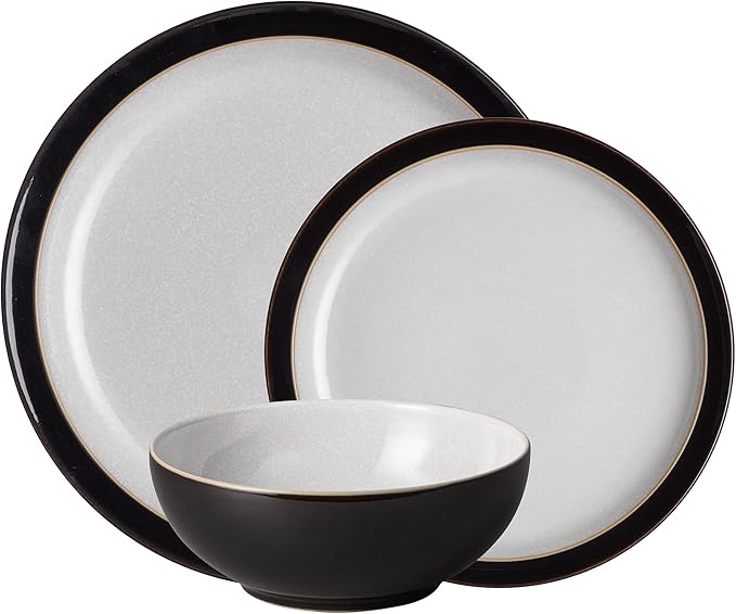 Denby Elements Black 4 Piece Dinnerware Set 406048552