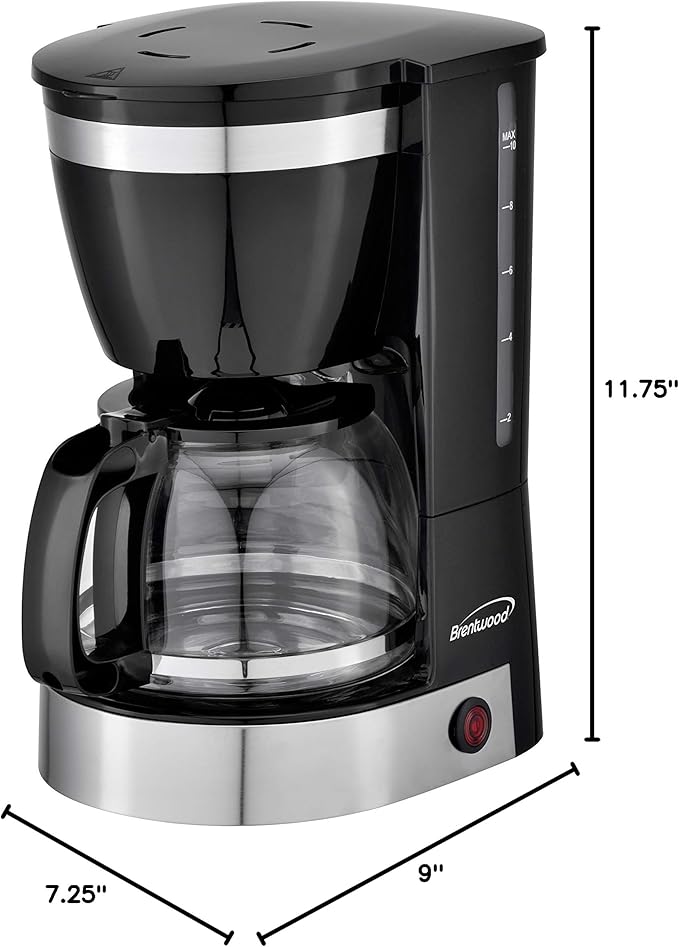 Brentwood Appliances 10-Cup Coffee Maker (Black)