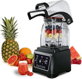 Commercial Blender Heavy Duty 2200W Professional-Grade with 64oz BPA-Free Jar Quiet Shield Self-Cleaning 6-Leaf Stainless Steel Blade for Smoothies Ice Crush Shakes - Restaurant &amp Kitchen Use
