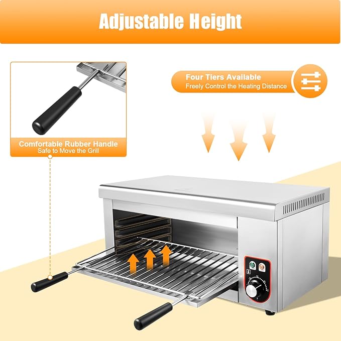 Electric Single Wall Oven 1500W Bake Air Fry Countertop Convection Toaster Oven Medium Capacity Bake Broil Air Fry Toast Keep Warm Stainless Steel
