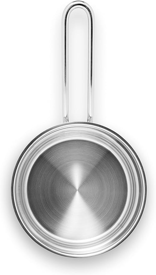 Eva Trio Stainless Steel Pot Set 3 Pieces 1.1 L 2.2 L 3.6 L Complete Pot Set that Covers Every Need for Daily Cooking Polished Steel