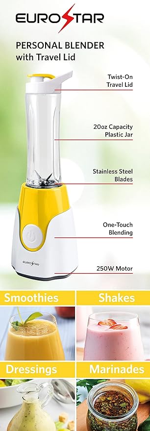 EUROSTAR 250W Personal Blender Yellow