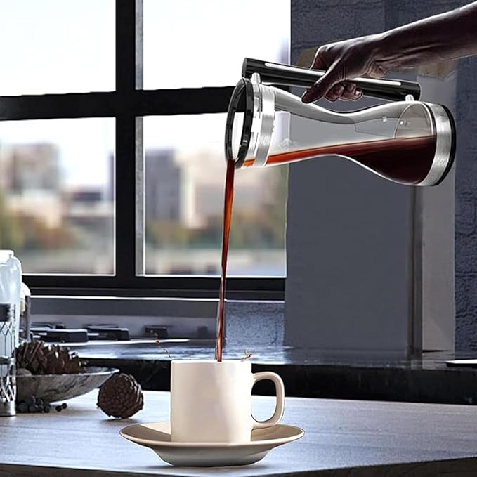750W Syphon Vacuum Coffee Maker 240ml Glass Syphon Coffee Pot 3 Speed Adjustable Anti-dry Burn Protection Split Design Smart Touch Withstands Temperatures Up To 210°C for At Home Coffee Shops