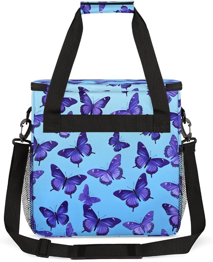 Watercolor Butterfly Coffee Maker Carrying Bag Dreamy Butterfly Travel Storage Bag Compatible with K-Mini or K-Mini Plus Single Serve Coffee Brewer Carrying Case with Pockets &amp Shoulder Strap
