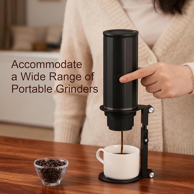 Pour Over Coffee Maker StandAdjustable &amp Foldable Portable Electric Espresso Machine StandHolder for Coffee GrinderUniversal DripperV60 DripperTravel Coffee Maker Press Black
