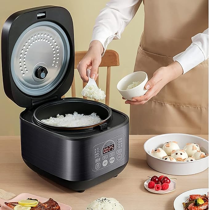 Rice Cooker Household Multi-Function Rice Cooker 24H Reservation and Heat Preservation Thicken Non-Stick Liner(5L) ()