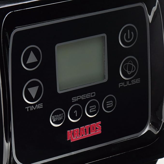 Kratos Commercial 3.5HP Blender Touchpad Controls with Timer Pulse Feature 48 oz. Jar 120V 1800W NEMA 5-15P Plug Black Countertop Professional Blender (29B-008)