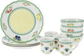 Villeroy &amp Boch French Garden 12-Piece Dinnerware Set Service for 4 Plates Bowls &amp Mugs Premium Porcelain Made in Germany