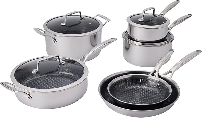 Henckels Paradigm Ceramic 10-pc Stainless Steel Dual Performance Cookware Set