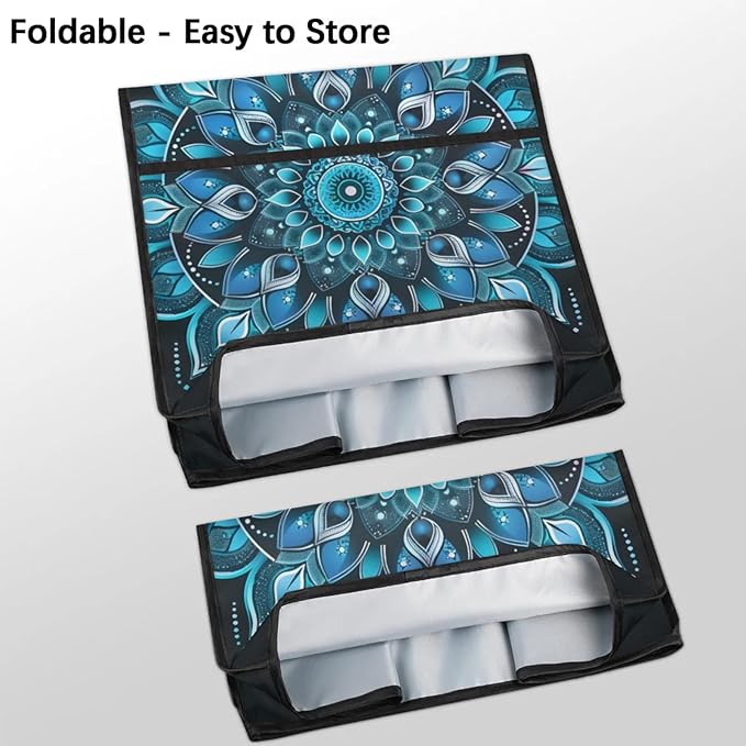 cfpolar Kitchen Aid Mixer Cover Compatible with 6-8 Quarts Ethnic Mandala Blue Floral Stand Mixer Cover Kitchen Aid Mixers Accessories Appliance Organizer Bag Dust Covers with Zipper Pocket