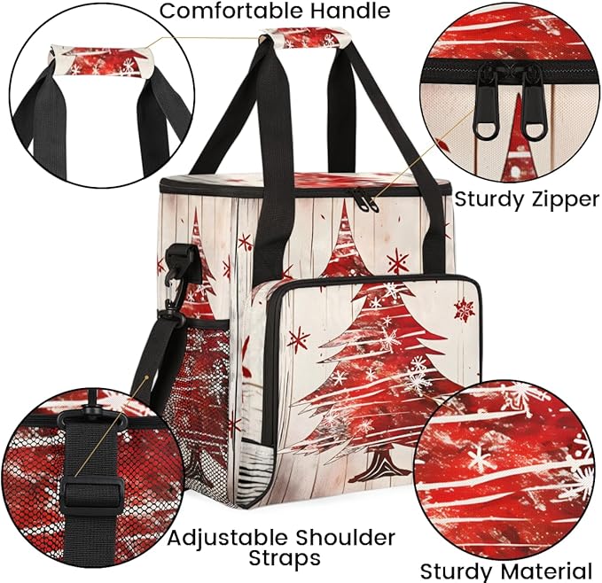 Christmas Tree Coffee Maker Carrying Bag Magical Tree Travel Storage Bag Compatible with K-Mini or K-Mini Plus Single Serve Coffee Brewer Carrying Case with Multiple Pockets &amp Shoulder Strap