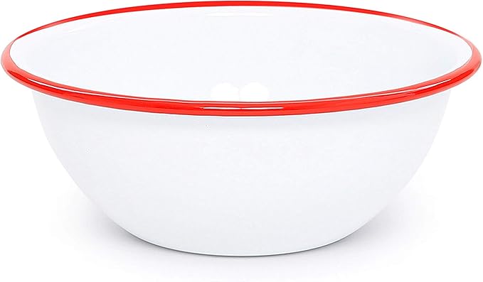 Enamelware Starter Set 16 piece Vintage White/Red