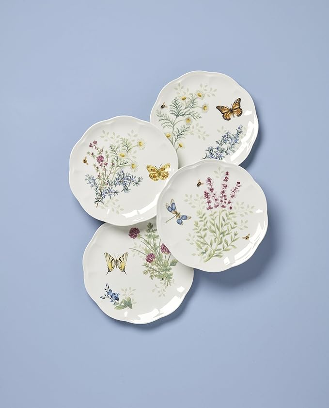 Lenox 897793 Butterfly Meadow Herbs Accent Plates Set Of 4