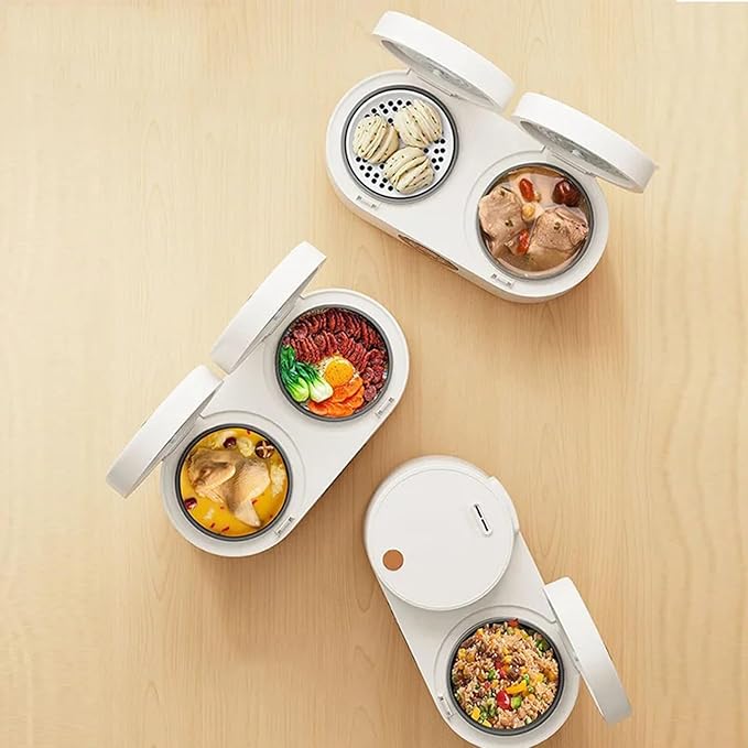 Rice Cookers Mini Rice Cooker Intelligent Double Gallbladder and Double Pot Multi Functional Simultaneous Cooking of Rice and Soup Rice Maker