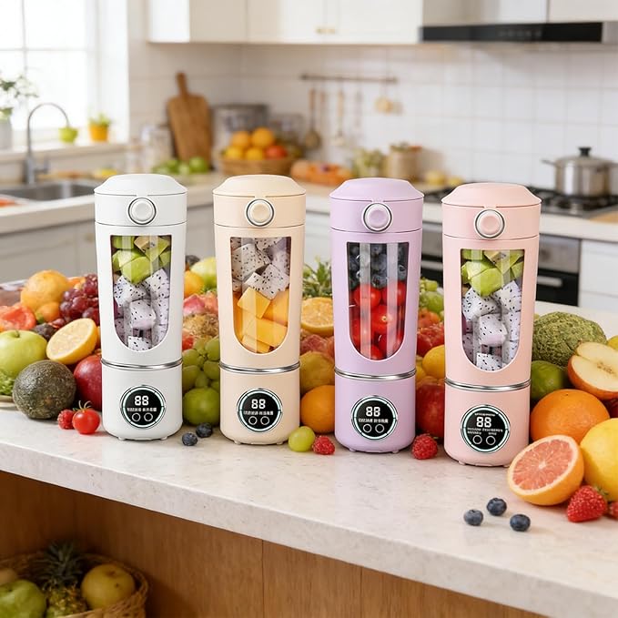 700ml Portable Blender Cup USB Rechargeable Fruit Mixer Personal Juicer With High Speed Motor Mixing Cup For Make Protein Shakes Juices Smoothies Etc