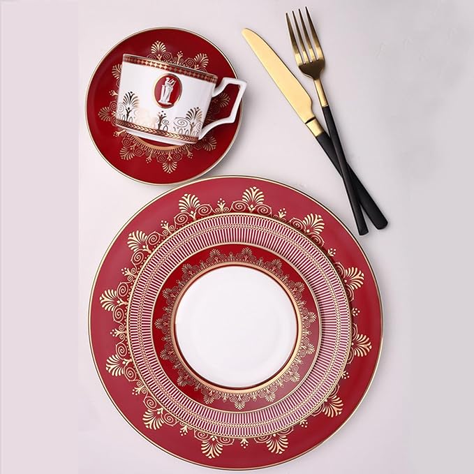 16-piece porcelain dinnerware set bone china dinnerware set dinnerware sets dishes set for 4 family gathering wedding banquet hotel for hotel banquets weddings home use Gift for mom