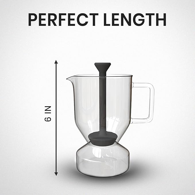 Rattleware Glass Cupping Brewer 300ml – Heat Resistant Specialty Coffee Brewer for Professional Baristas and Home Use Clear Flavor Extraction Durable Glass Construction Easy Pouring and Cleaning