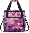 Purple Heart Coffee Maker Carrying Bag Portable Travel Storage Tote Bag Compatible with K-Mini or K-Mini Plus Single Serve Coffee Brewer Carrying Case with Multiple Pockets &amp Shoulder Strap
