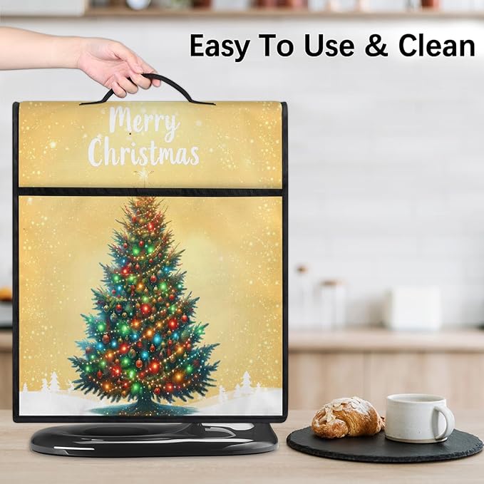 cfpolar Kitchen Aid Mixer Cover Compatible with 6-8 Quarts Christmas Tree Xmas Stand Mixer Cover Kitchen Aid Mixers Accessories Appliance Organizer Bag Dust Covers with Zipper Pocket