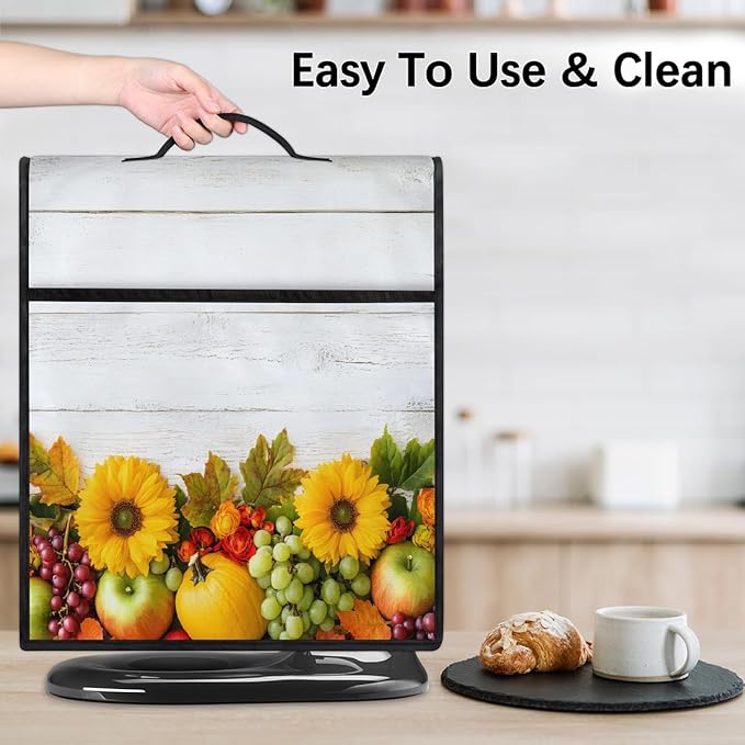 cfpolar Kitchen Aid Mixer Cover Compatible with 6-8 Quarts Pumpkin Sunflower Food Stand Mixer Cover Kitchen Aid Mixers Accessories Appliance Organizer Bag Dust Covers with Zipper Pocket