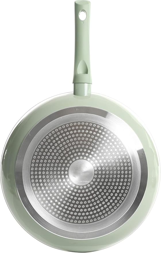 7 Piece Nonstick Aluminum Cookware Set Mint Green Pots and Pans Induction Compatible Kitchen Essentials (Mint Green)