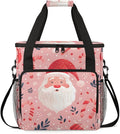 Abstract Santa Claus Coffee Maker Carrying Bag Retro Santa Claus Travel Storage Bag Compatible with K-Mini or K-Mini Plus Single Serve Coffee Brewer Carrying Case with Pockets &amp Shoulder Strap