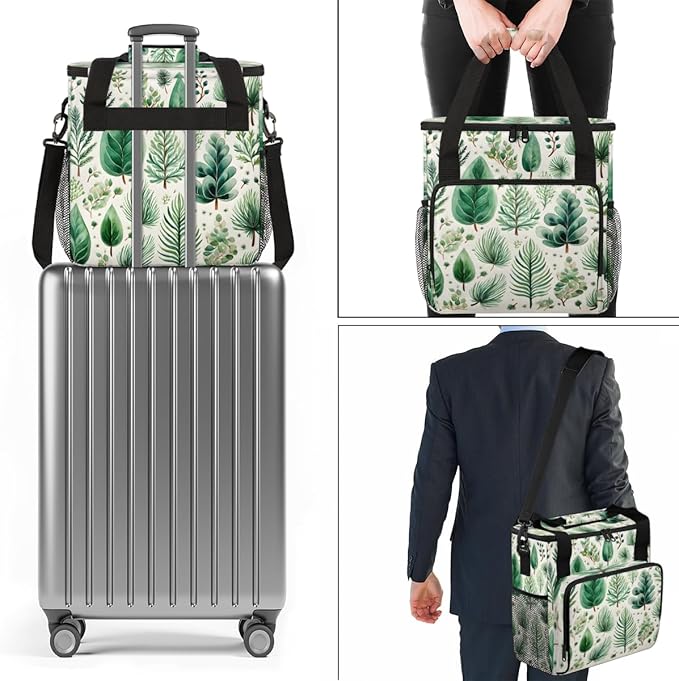 Christmas Tree Coffee Maker Carrying Bag Gothic Tree Travel Storage Bag Compatible with K-Mini or K-Mini Plus Single Serve Coffee Brewer Carrying Case with Multiple Pockets &amp Shoulder Strap