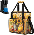 Sunflower Pumpkin Apple Bird Coffee Maker Carring Bag Travel Carrying Storage Tote Bag Compatible with Keurig K-Mini or K-Mini Plus Portable Single Serve Coffee Brewer Case with Pockets