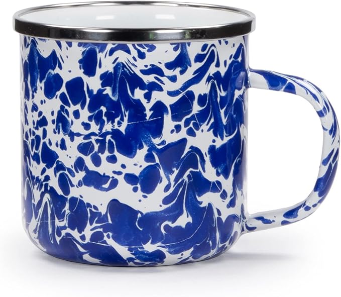 Golden Rabbit Enamelware 12-piece Dinnerware Set Cobalt Swirl