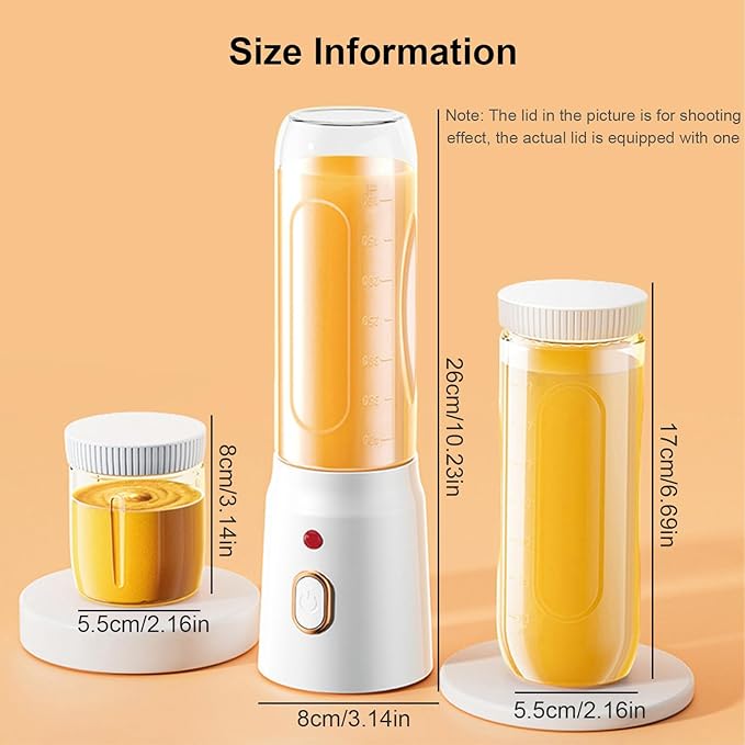 450ML Electric Juicer Cup Portable Small Blenders Portable Fruit Machines Rechargeable Fruit Mixers Rechargeable Blender