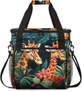 Forest Giraffe Coffee Maker Carrying Bag Cute Giraffe Travel Storage Bag Compatible with K-Mini or K-Mini Plus Single Serve Coffee Brewer Carrying Case with Multiple Pockets &amp Shoulder Strap