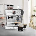 20 Bar Espresso Coffee Machine with Integrated Grinder 15 Grind Settings Stainless Steel Home Coffee Maker Steam Wand for Cappuccino &amp Latte Large 2.8l Removable Water Tank Professional Brewi