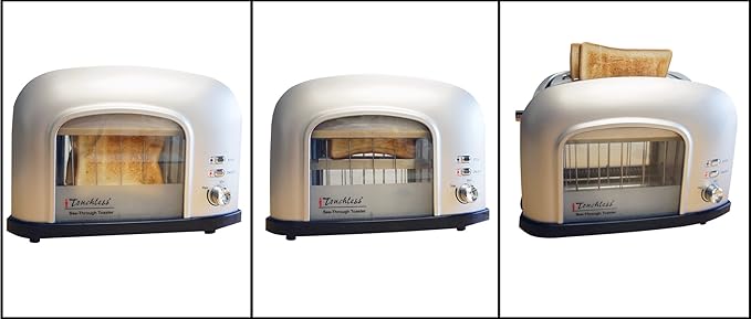 iTouchless SHT2GS 2-Slice See-Through Smart Toaster Silver