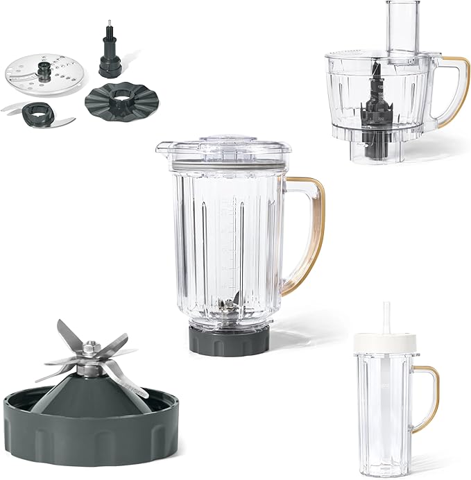 3-in-1 Kitchen Appliance System with Blender Food Processor and Personal Cup (White Icing)