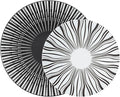 The Art of Lines Dinnerware Set service for 2Lightweight Round Plates Bone China Dinnerware SetsSteak Dinner Plates Dish Set (4Pcs) a beautiful gift ADFF