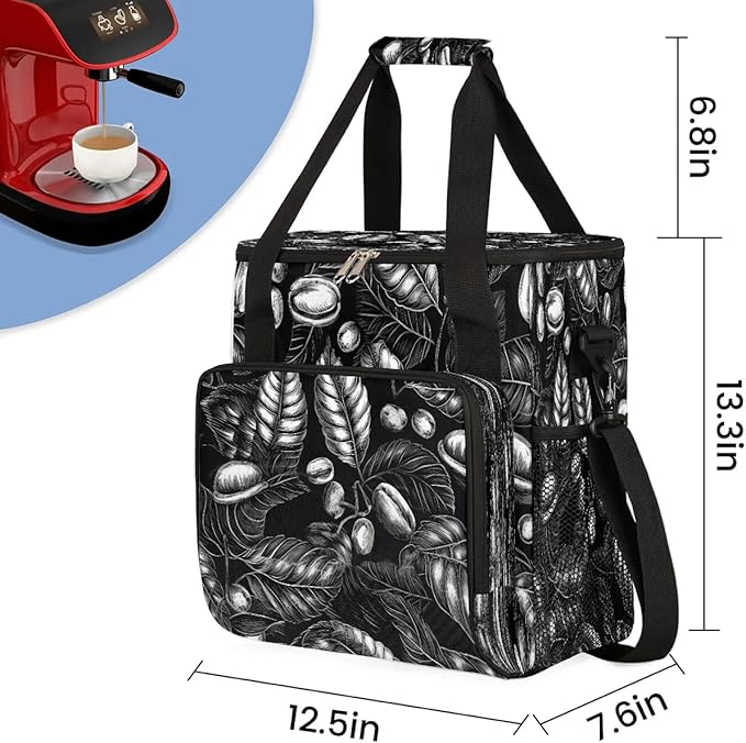 Coffee Beans Coffee Maker Carrying Bag for Keurig K-Mini or K-Mini Plus Storage Portable Coffee Maker Travel Bag