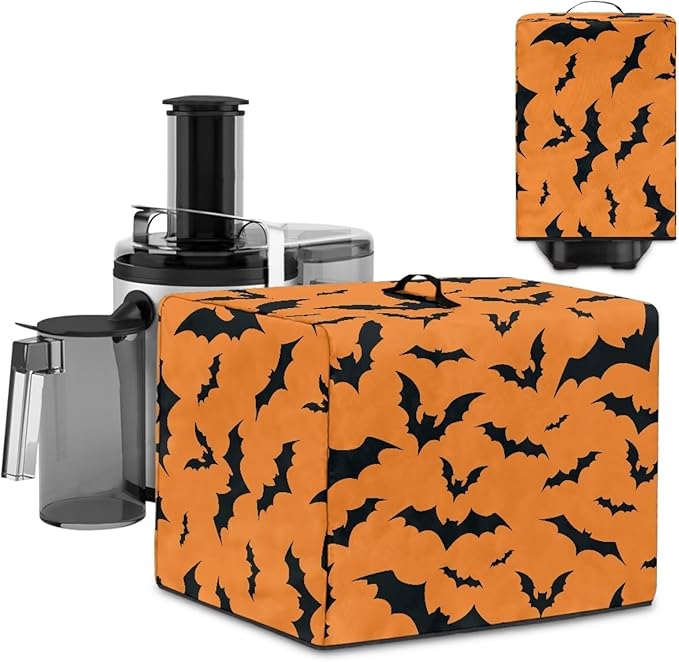 Halloween Bat Home Decor Blender Cover – Stylish Juicer Dust Cover Fits Most Stand Mixers &amp Coffee Makers Easy to Store &amp Wash Floral Print Design