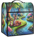cfpolar Kitchen Aid Mixer Cover Compatible with 6-8 Quarts Animals Deer Trees River Stand Mixer Cover Kitchen Aid Mixers Accessories Appliance Organizer Bag Dust Covers with Zipper Pocket