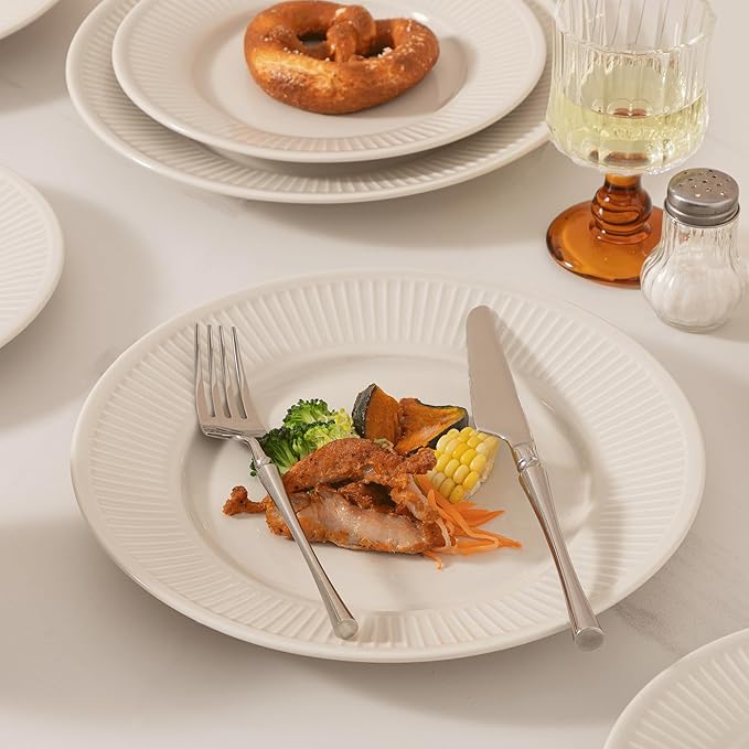 Dinnerware sets plates and bowls sets modern platesCeramic Dinnerware Sets12 Pieces Porcelain Lightweight PlatesScratch Resistant Dish Set (style - 16 4 - Set (12pcs))