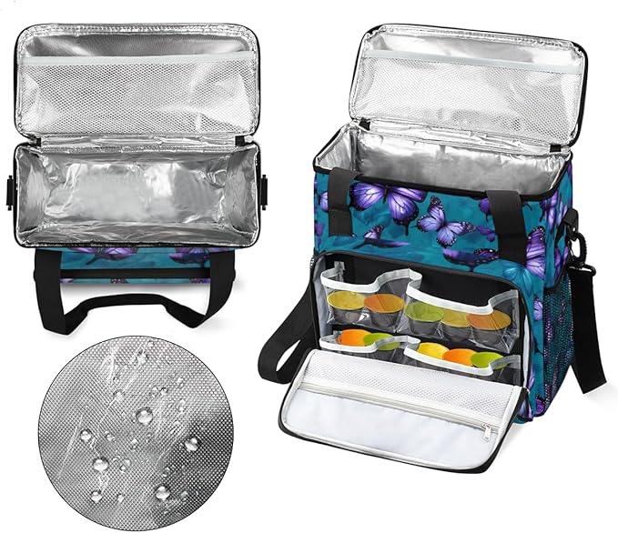 Watercolor Butterfly Coffee Maker Carrying Bag Mystic Butterfly Travel Storage Bag Compatible with K-Mini or K-Mini Plus Single Serve Coffee Brewer Carrying Case with Pockets &amp Shoulder Strap